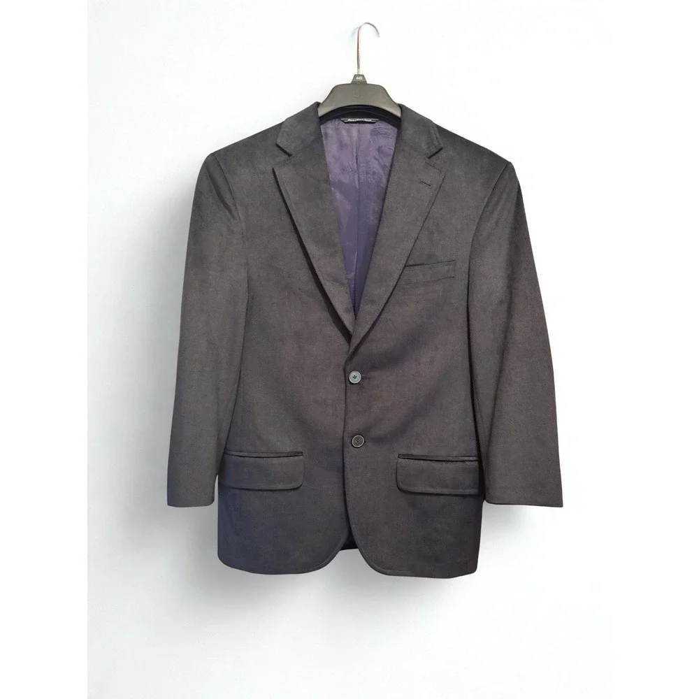 Jack Victor Suede Sport Coat 41R 3/4‎ Sleeve Altered